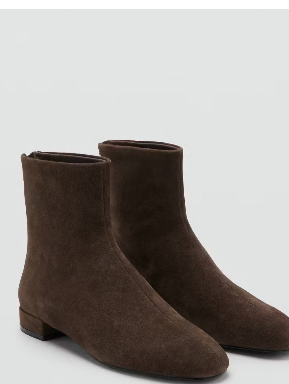 Mango Dark Brown Suede Ankle Boots